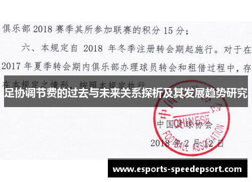 足协调节费的过去与未来关系探析及其发展趋势研究