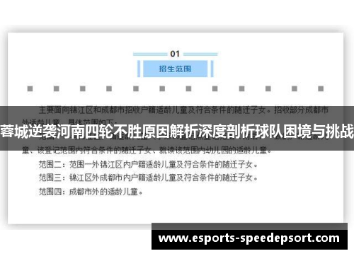 蓉城逆袭河南四轮不胜原因解析深度剖析球队困境与挑战